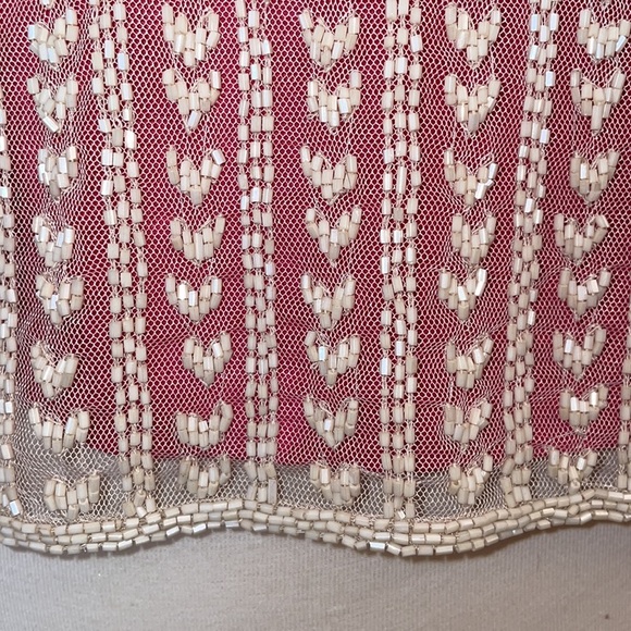 TOPSHOP beaded tank top in pink and beige in wpmen’s US size 4 - Picture 6 of 9